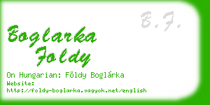 boglarka foldy business card